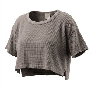 Aerie Grey Waffle Knit Crop Top